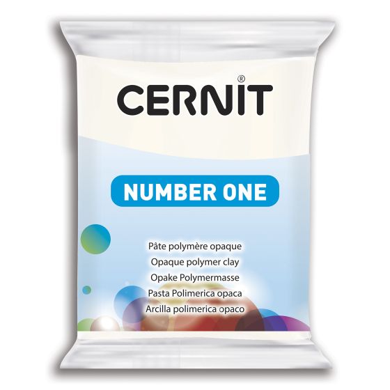 PATE POLYMERE CERNIT NUMBER ONE 56G Couleur:BLANC OPAQUEIM#10038