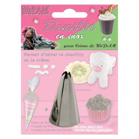 DOUILLE EN INOX IMITATION CHANTILLY