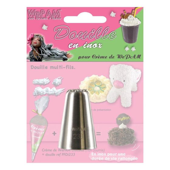 DOUILLE EN INOX IMITATION CHEVEUX IM#10268