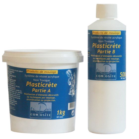 RESINE ACRYLIQUE DE COULEE PLASTICRETE 1.5KG IM#10329