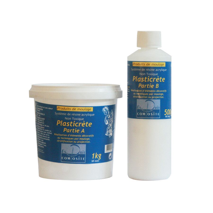 RESINE ACRYLIQUE DE COULEE PLASTICRETE 1.5KG IM#10329