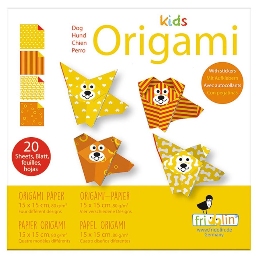 KIDS ORIGAMI  CHIEN 15 X 15 CM IM#10533