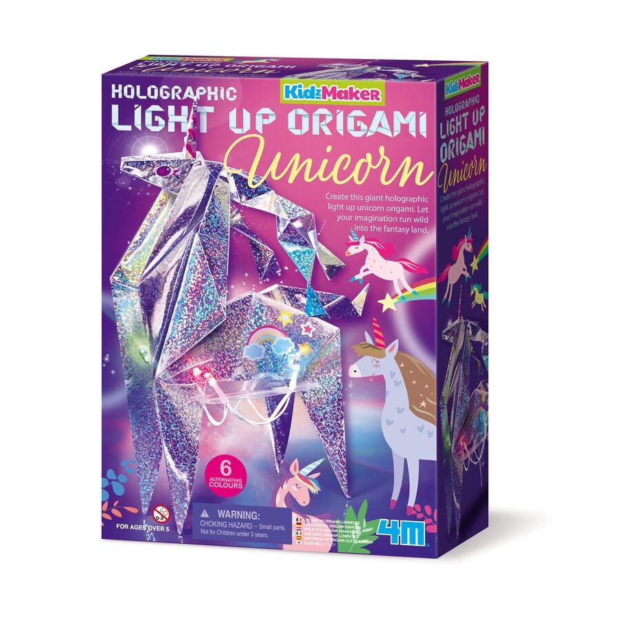 4M KIDZMAKER  LICORNE ORIGAMI LUMINEUSE IM#10584