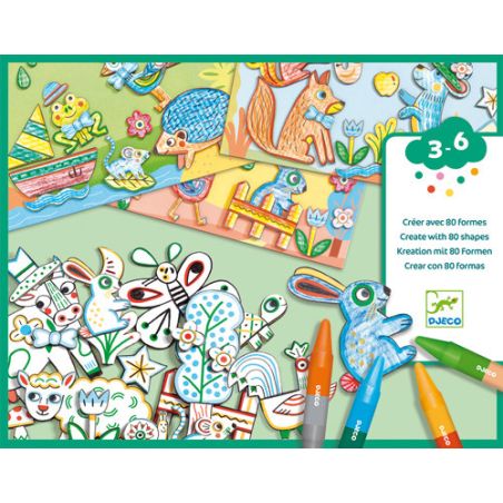 COLORIAGES POUR LES PETITS - UN MONDE A CREER, ANIMAUX