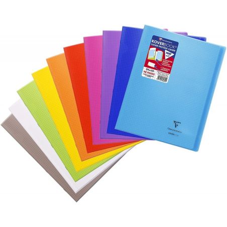 CAHIER KOVERBOOK PIQUE 24X32 CM 96 PAGES PETITS CARREAUX COLORIS ALEATOIRE