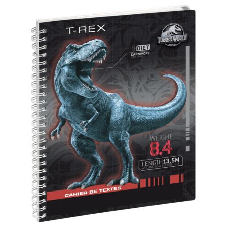 EXACOMPTA CAHIER DE TEXTES T-REX JURASSIC WORLD SPIRALE