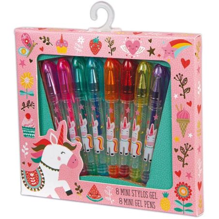 JANOD - 8 MINI STYLOS GELS LICORNE