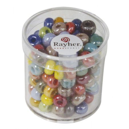 PERLES EN VERRE 6MM COULEURS ASSORTIES