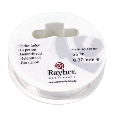 FIL PERLON TRANSPARENT 0.3MM RAYHER