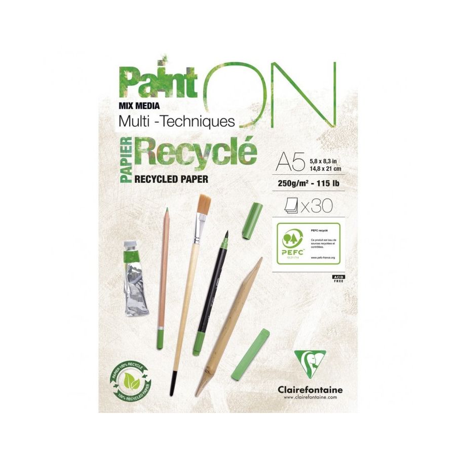 BLOC PAINT' ON RECYCLE 30 FEUILLES 250G IM#11593