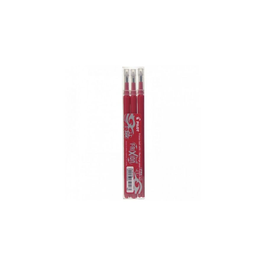 SET DE 3 RECHARGES FRIXION BALL POINTE MOYENNE Couleur:ROUGE