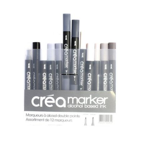 SET 12 CREA MARKER GRIS