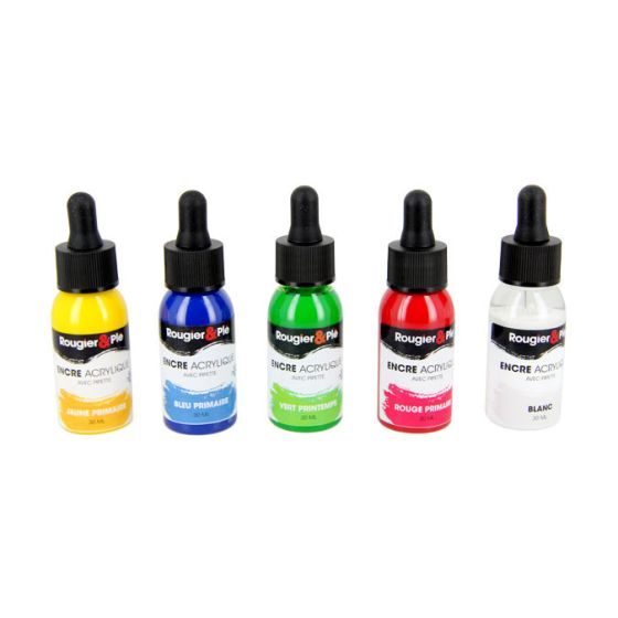 SET ENCRE ACRYLIQUE 5 X 30 ML 