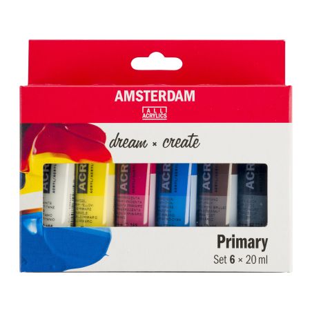 AMSTERDAM ACRYLIC SET 6 X 20 ML PRIMARY COLORS