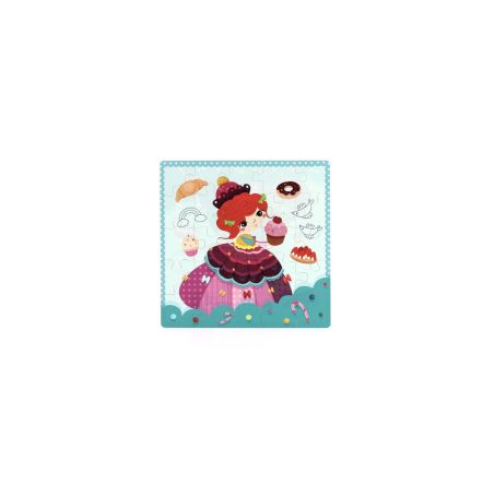 PUZZLE ENFANT EN BOIS 25 PIÈCES CUPCAKE