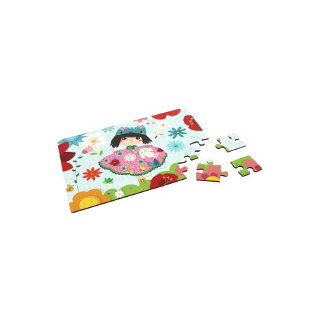 PUZZLE ENFANT EN BOIS 35 PIÈCES FLEURS