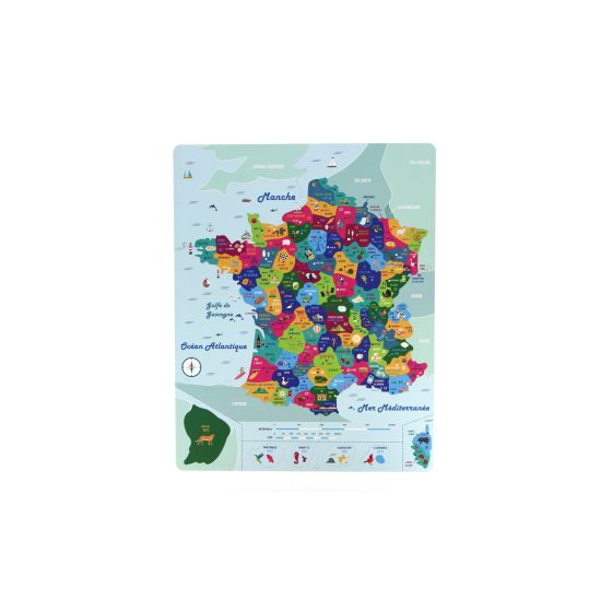 PUZZLE CARTE DE FRANCE COLORÉ