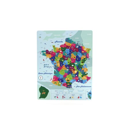 PUZZLE CARTE DE FRANCE COLORÉ