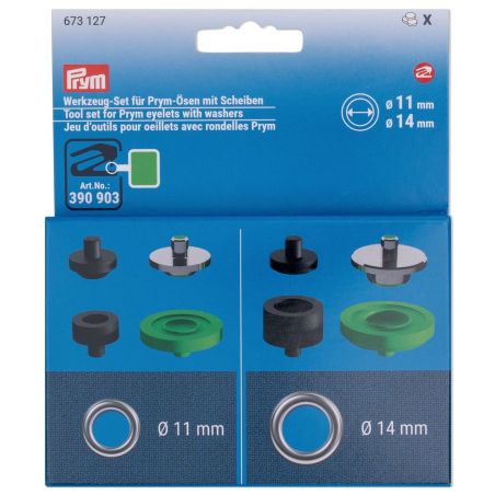 JEU D'OUTILS OEILLETS - 11/14 MM - 8 PIECES PRYM