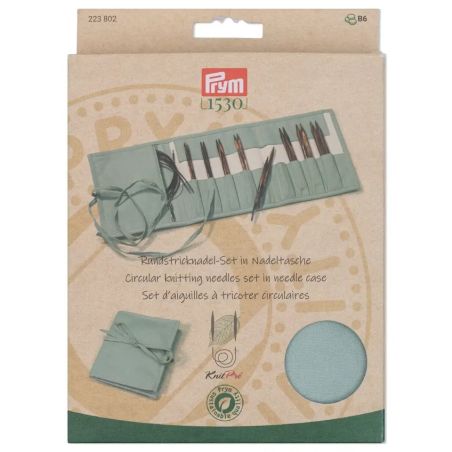 SET DE 8 AIGUILLES A TRICOTER CIRCULAIRE INTERCHANGEABLE PRYM