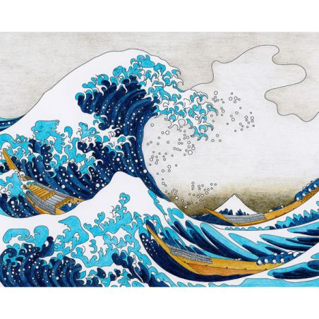 KIT DIAMOND PAINTING - VAGUE D'HOKUSAI - 40X50 CM