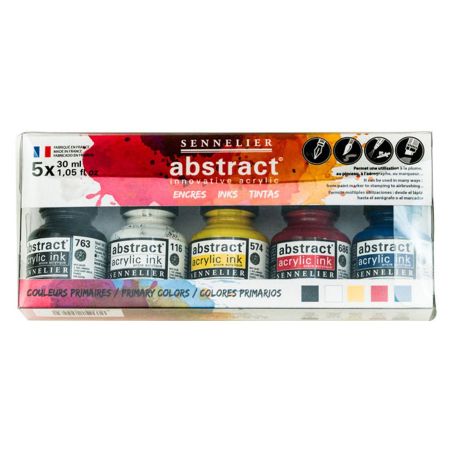 SET ENCRE ACRYLIQUE ABSTRACT 5 X 30 ML