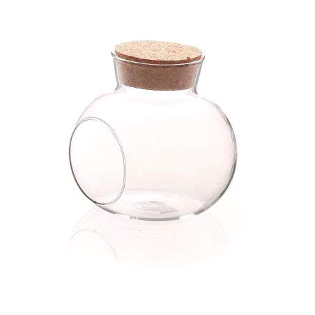 BOULE EN VERRE AVEC BOUCHON  Ø 100 MM HAUTEUR 10 CM