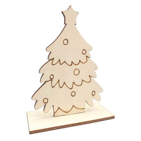 SAPIN EN BOIS GRAVE 10 X 5 X 15 CM