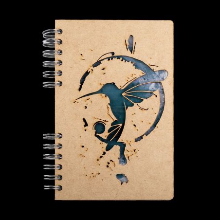 KOMONI CARNET LIGNE EN BOIS A5 - COLIBRI ENCRE