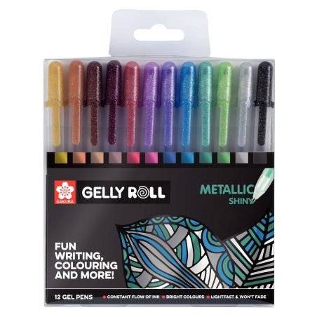 GELLY ROLL SET DE 12 COULEURS METALLIQUES