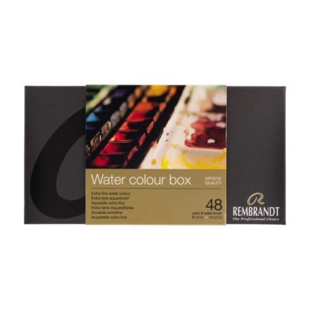 BOITE METAL 48 GODETS AQUARELLE EXTRA-FINE REMBRANDT