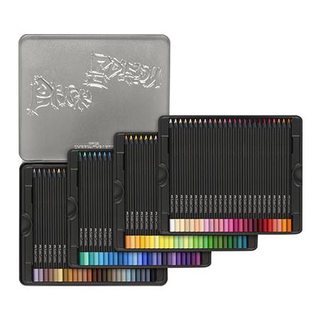 BOITE METAL 100 CRAYONS BLACK EDITION FABER CASTELL