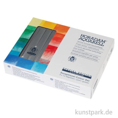 BOITE METAL SET 9X1/2 GODETS HORADAM AQUARELLE