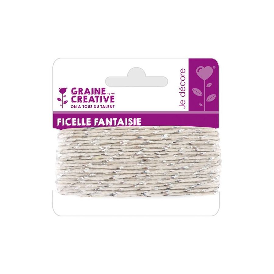 FICELLE FANTAISIE ARGENT 10M IM#1415