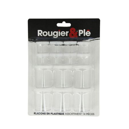 FLACONS EN PLASTIQUE AVEC COUVERCLE 14 PCS