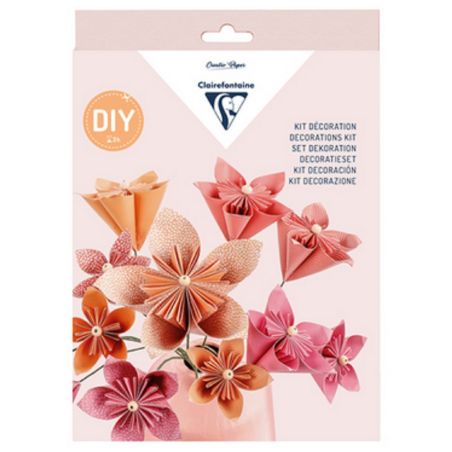 KIT DECORATION - BOUQUET DE FLEURS EN ORIGAMI 20.6X1.9X29 CM