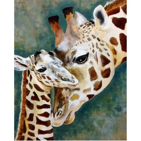 PEINTURE AU NUMERO - GIRAFES - 30X40 CM