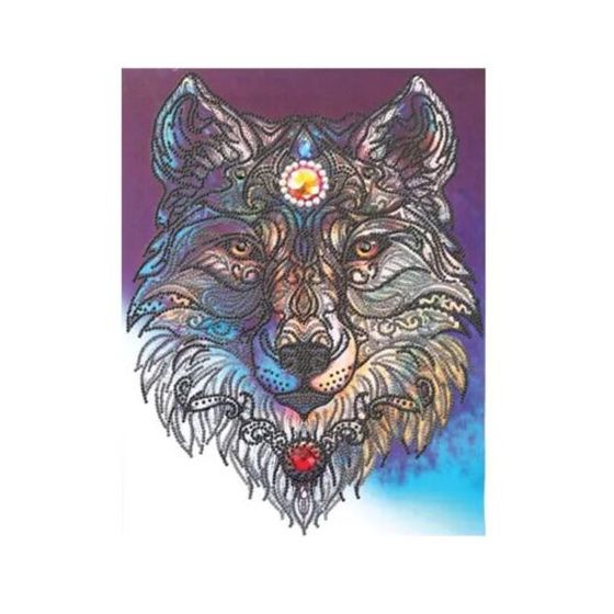 KIT DIAMOND PAINTING - LOUP...