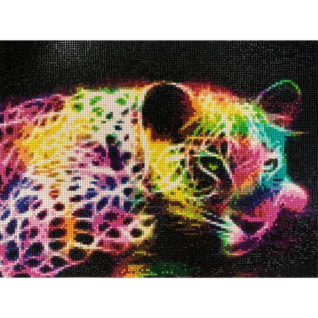 KIT DIAMOND PAINTING - LEOPARD - 30X40 CM