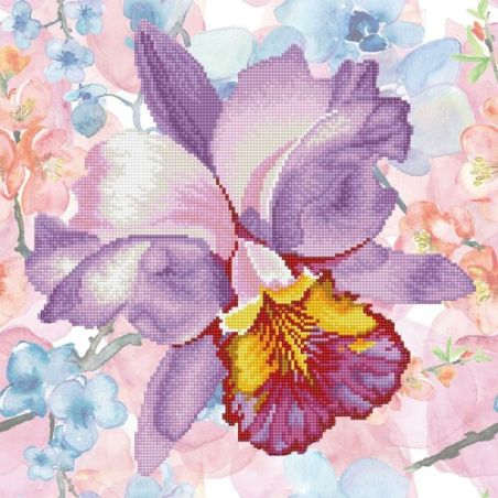 BRODERIE DIAMOND DOTZ - SPARKLE GARDEN MAUVE