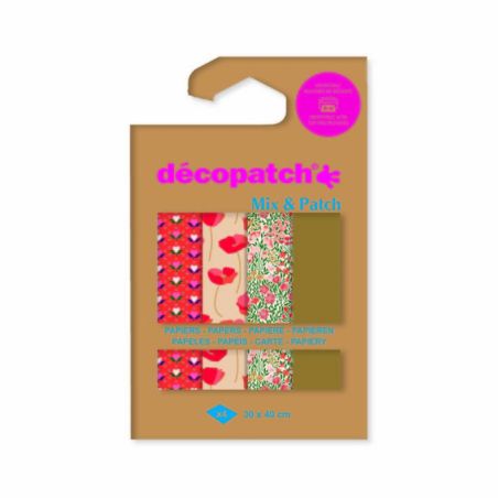 PAPIER MIX & PATCH 30X40 4 PCS - L'AMOUR EST DANS LE PRE