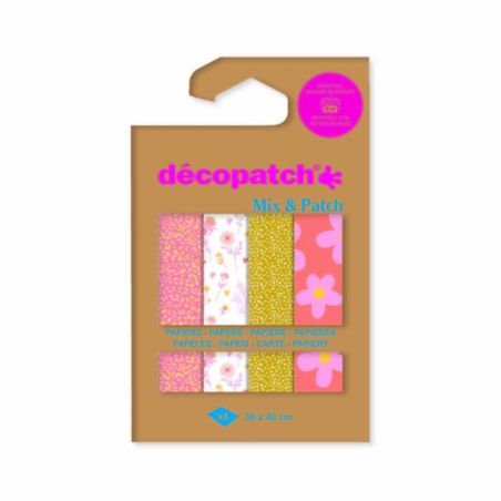 PAPIER MIX & PATCH 30X40 4 PCS - DOUX'HEURE