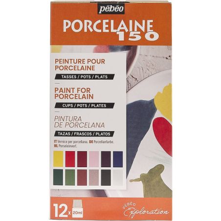 PEINTURE PORCELAINE CERAMIQUE FAIENCE 12 X 20 ML PEBEO