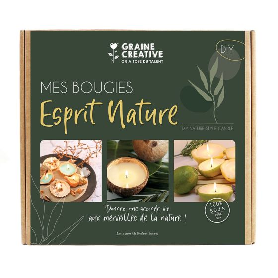 GRAINE CRÉATIVE - COFFRET DIY BOUGIE - ESPRIT NATURE