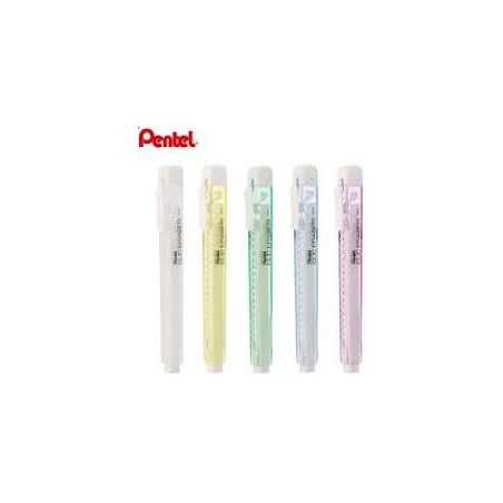 STYLO GOMME RECHARGEABLE CORPS TRANSPARENT PENTEL