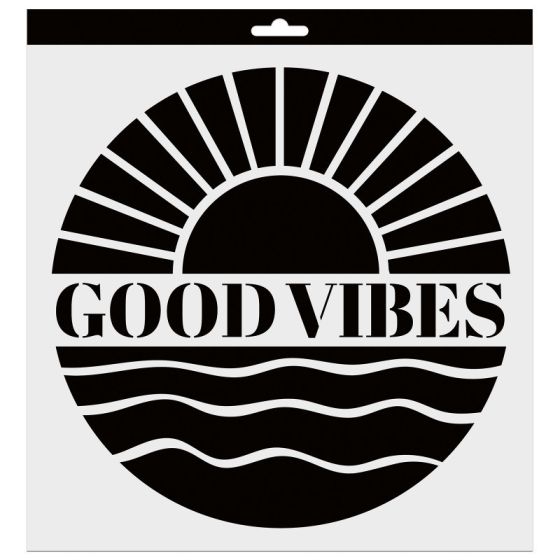 POCHOIR DECO GOOD VIBES - 28X28