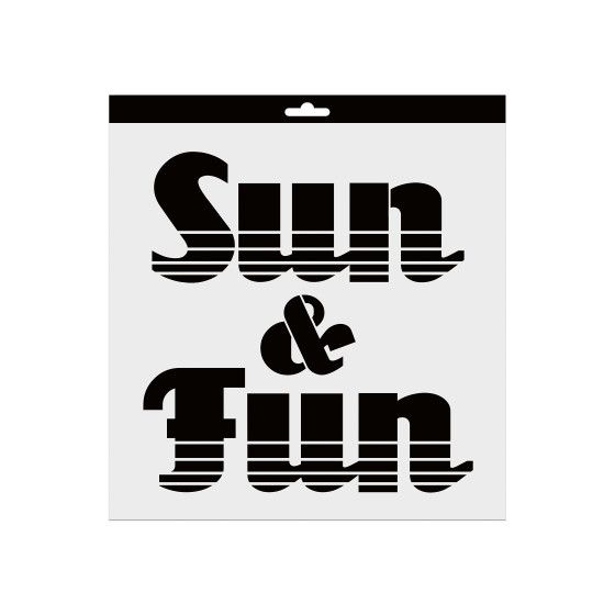 POCHOIR DECO SUN & FUN - 28X28