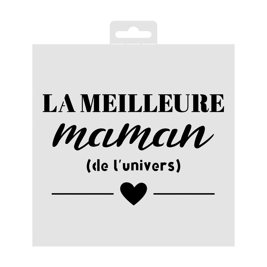 POCHOIR DECO MEILLEURE MAMAN 20X20