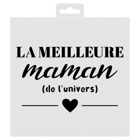 POCHOIR DECO MEILLEURE MAMAN 20X20