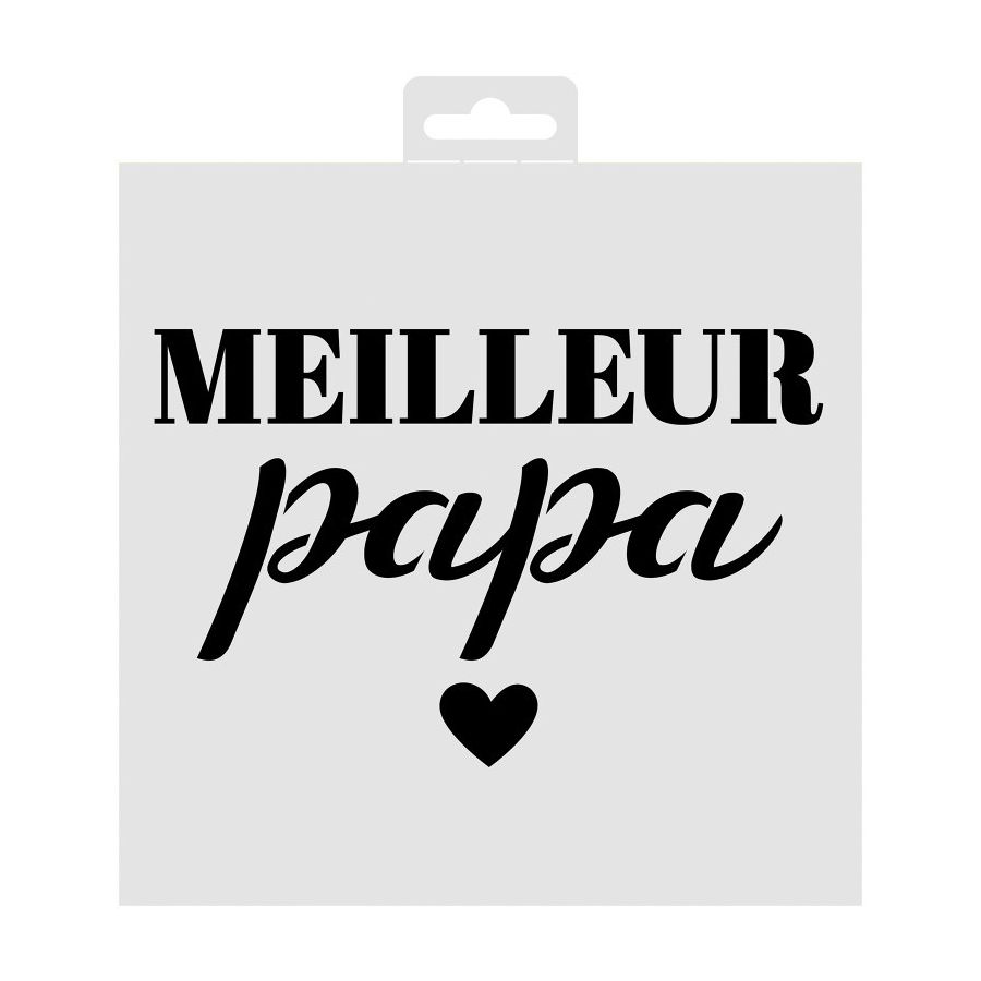 POCHOIR DECO MEILLEUR PAPA - 20X20